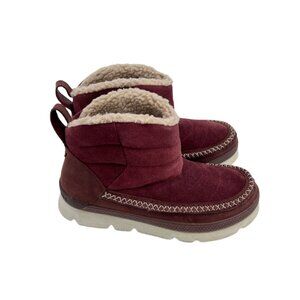 Cozy Burgundy Ankle Boots